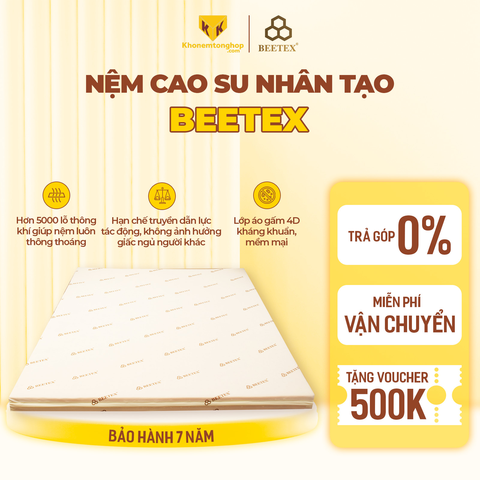 Nệm cao su nhân tạo Beetex